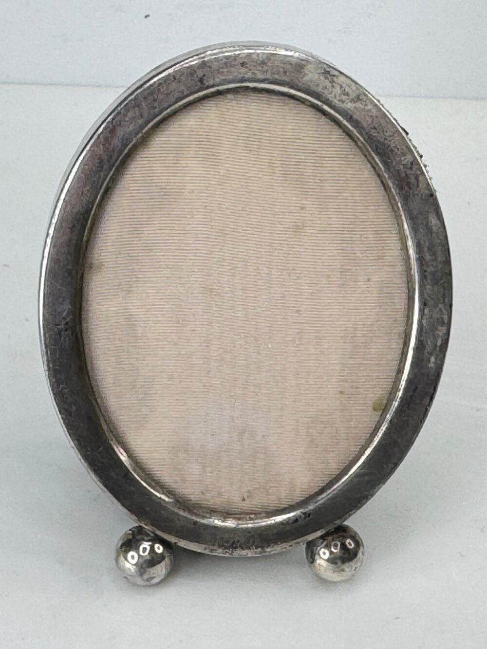 Vintage Inman Sterling Silver Oval Picture Frame Feet Easel Back 36.4g SS503